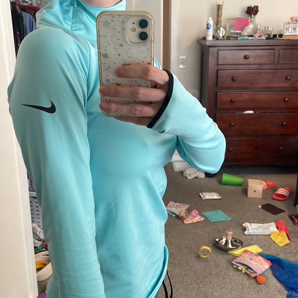Nike Pro Pullover Bright Turquoise - image 2